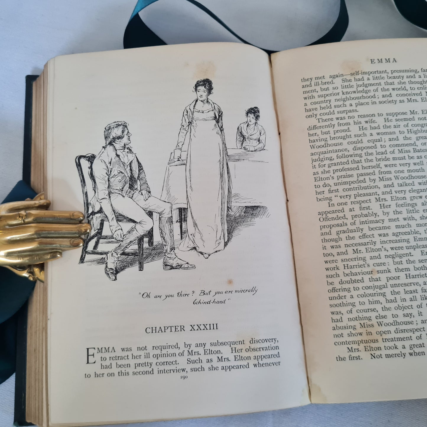 1898 Emma by Jane Austen / 1st Edition Thus / Highly Sought After Decorative Antique Edition / Illustrated by Hammond / Very Good Condition