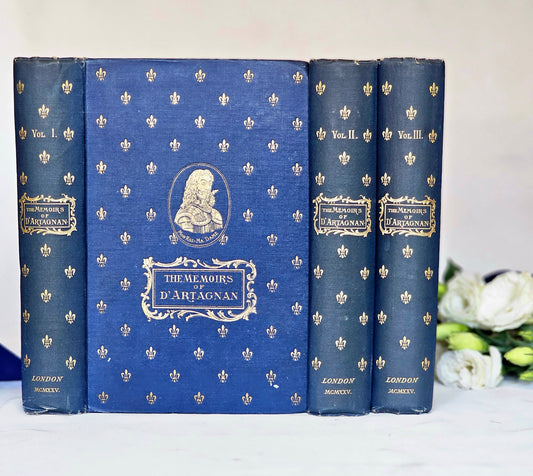 1925 Memoirs of Monsieur D'Artagnan of the King's Musketeers by Courtilz de Sandraz / The Inspiration For The Three Musketeers / 3 Volumes
