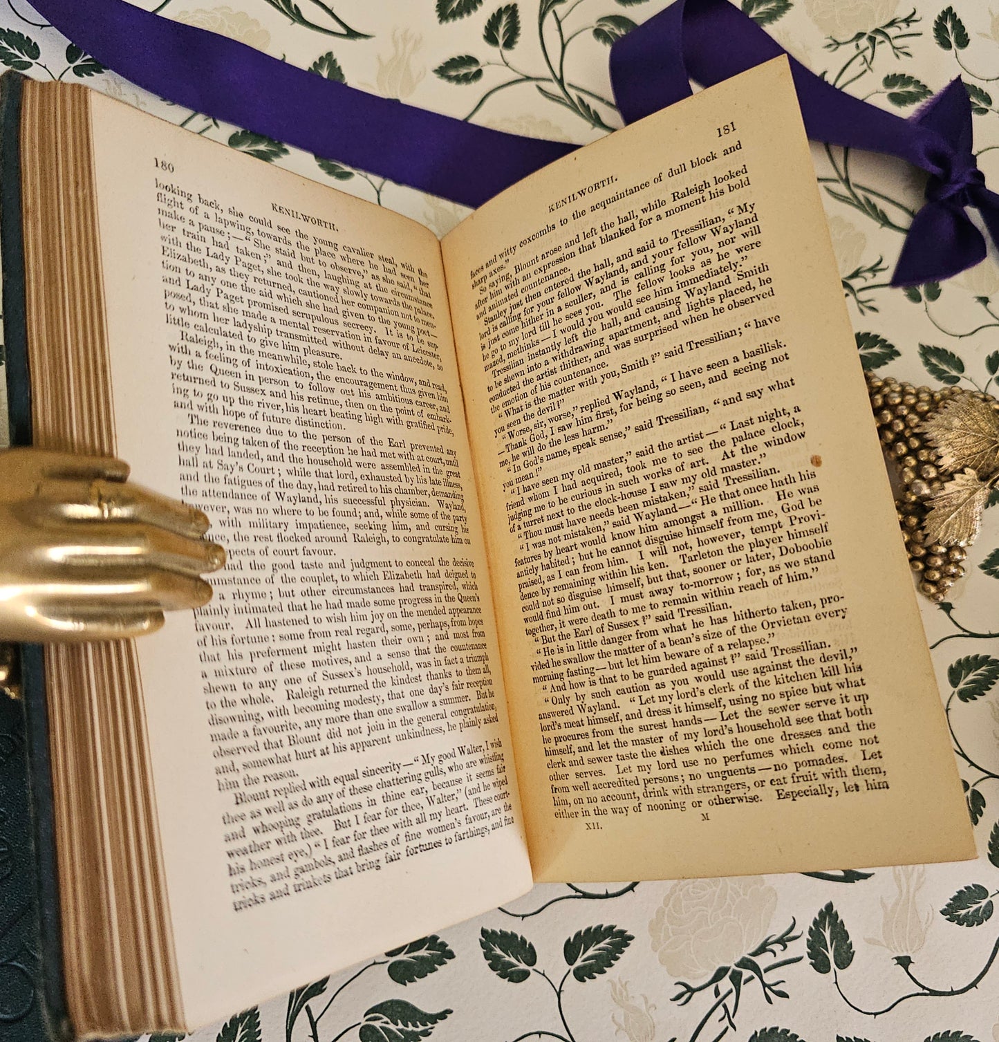 1873 Trio of Antique Sir Walter Scott Novels / Pocket Editions - Waverley Series / Adam & Charles Black, London / Illustrated Frontispieces