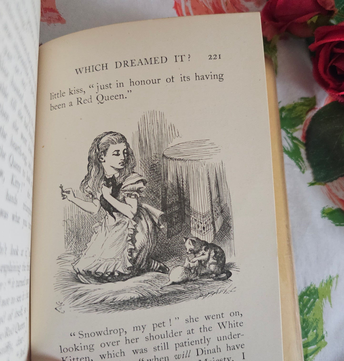 1916 Alice Through the Looking-Glass by Lewis Carroll / Antique Pocket-Sized Edition / With Scarce Dust Jacket / Illustrated by John Tenniel