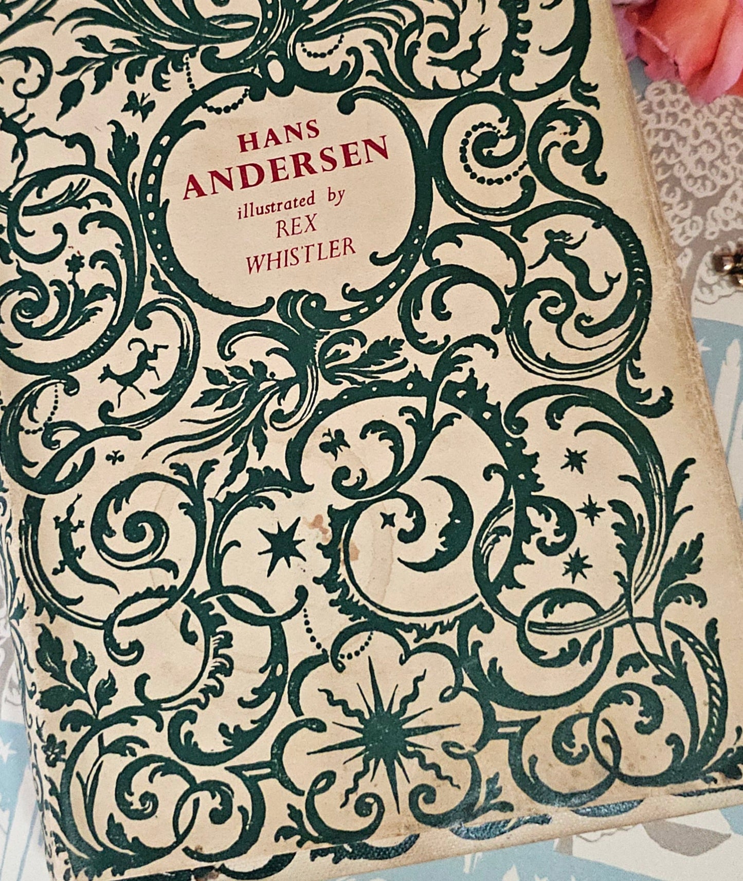1950 Fairy Tales & Legends by Hans Andersen / SCARCE JACKET / The Bodley Head, London / Super Rex Whistler Illustrations / Decorative Boards