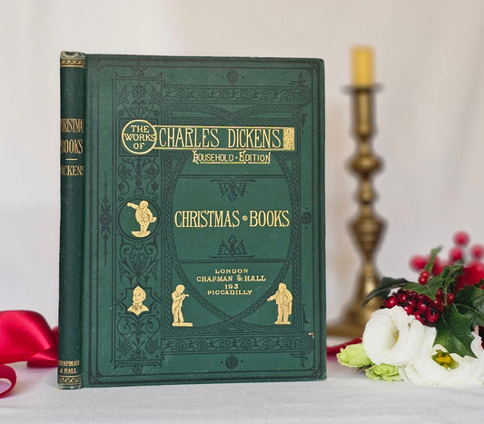 1880 Christmas Books by Charles Dickens / Chapman and Hall, London / 5 Christmas Stories / Illustrated / A Christmas Carol / Good Condition