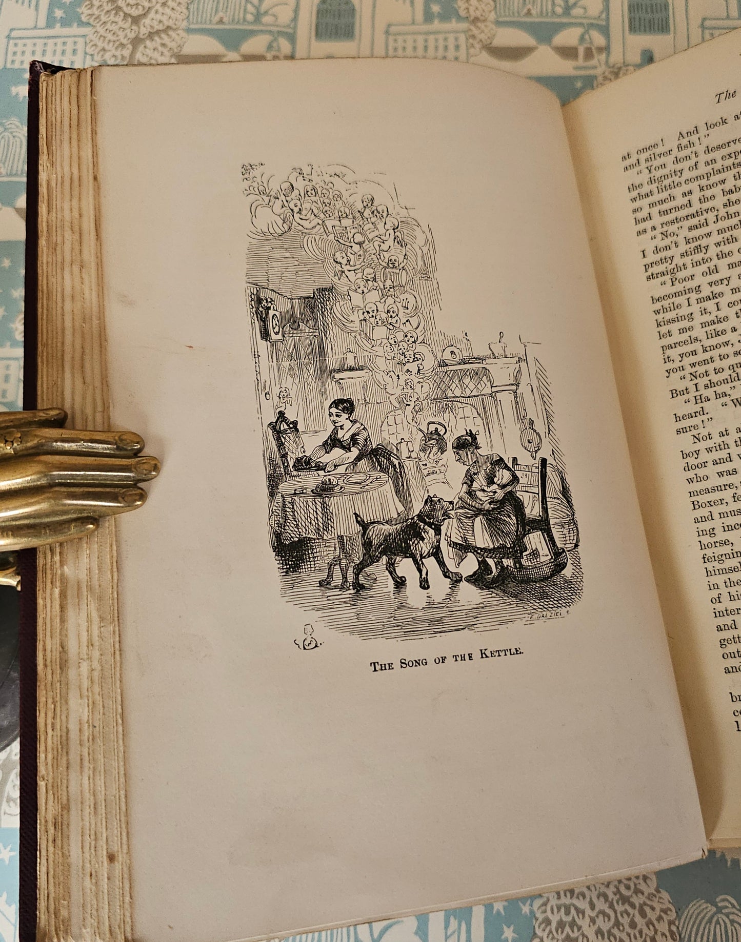 1894 Christmas Books Including A Christmas Carol by Charles Dickens / Chapman & Hall, London / Lovely Antique Book / Plus Hard Times