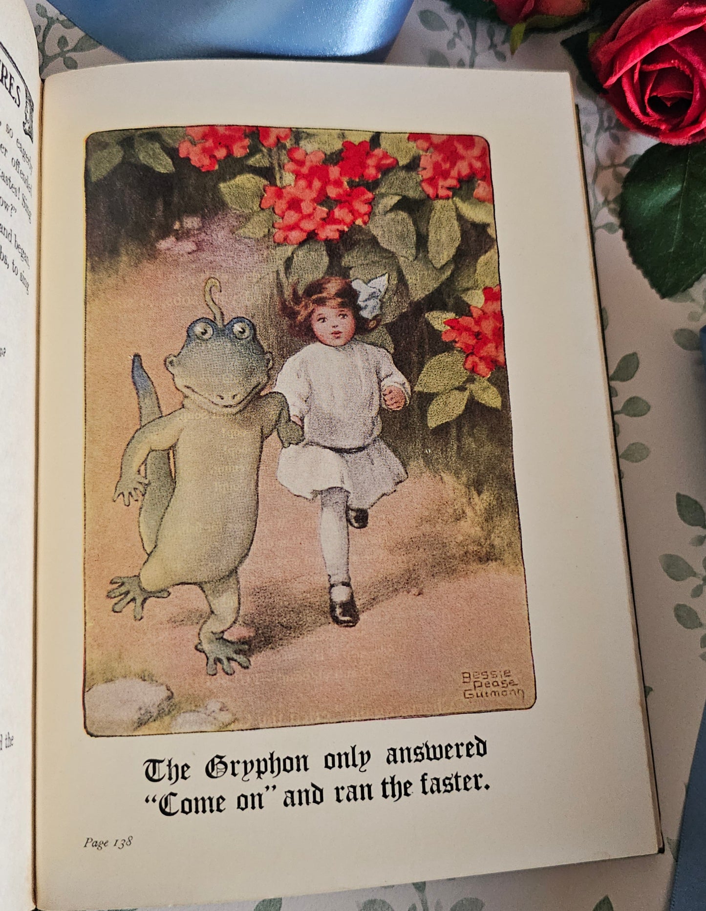 1929 Alice in Wonderland Vintage Book: Bessie Pease Illustrated Edition