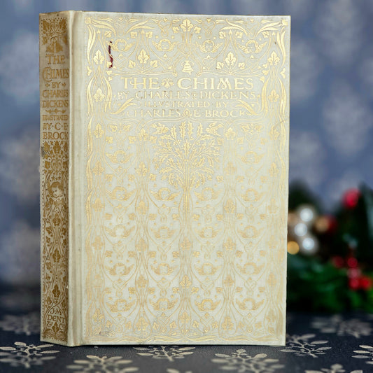 Antique De-Luxe "The Chimes" by Charles Dickens, Full Vellum