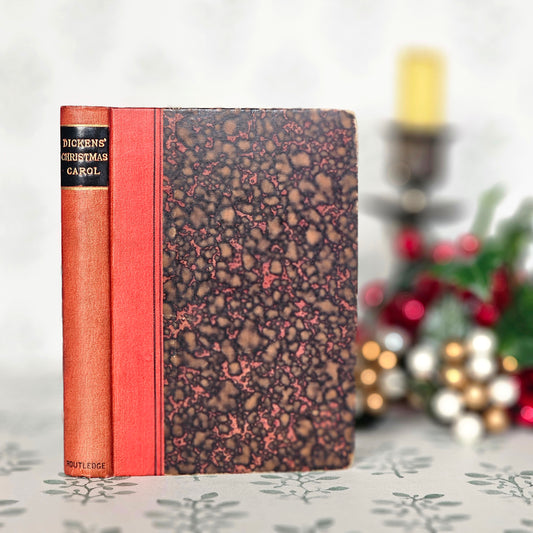 1885 A Christmas Carol by Charles Dickens / Antique Pocket-Sized / Illustrated