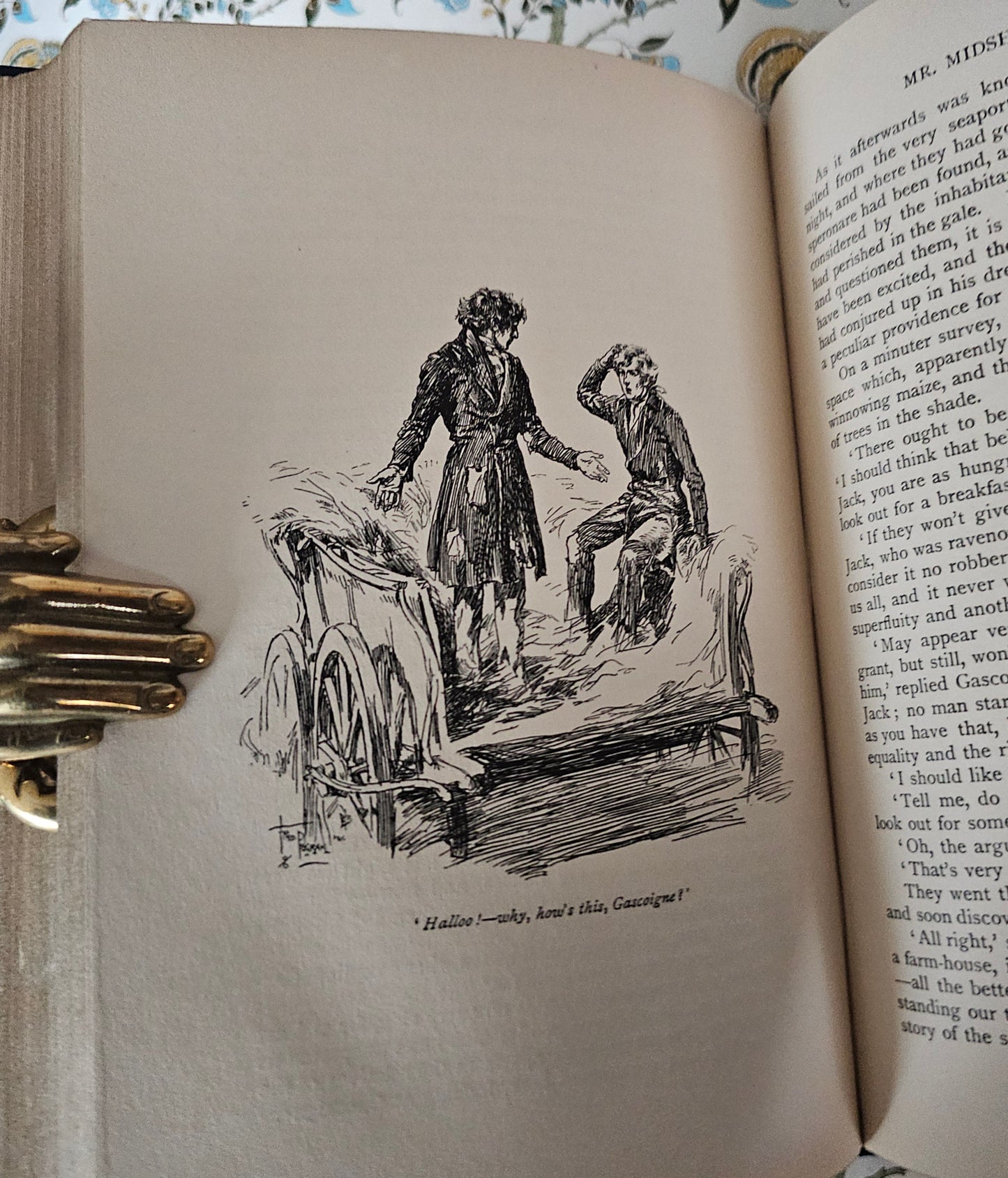 1896 "Mr Midshipman Easy" Antique Book: Turbayne Covers, Illustrated