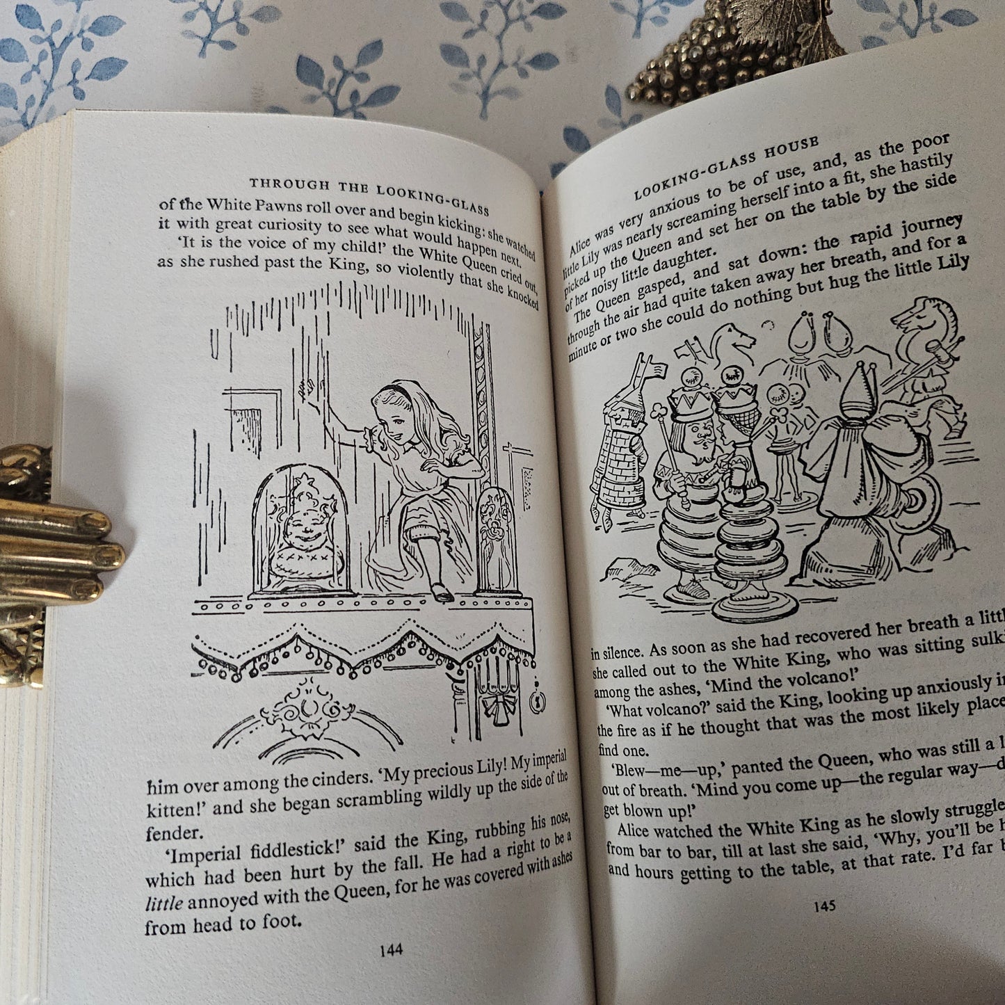 1970s Alice in Wonderland plus Through the Looking-Glass by Lewis Carroll - Illustrated Vintage Book