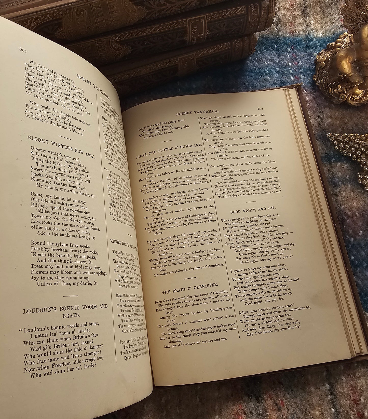 1876 The Poets and Poetry of Scotland in Four Volumes - Illustrated / WITH SOME WEAR