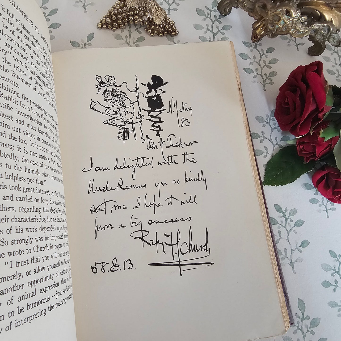 1922 Glimpses of Authors by Caroline Ticknor / Illustrated Antique Book