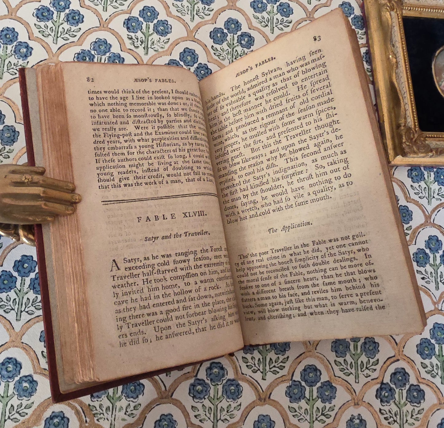 1788 Fables of Aesop - Antique, Leather Bound Book