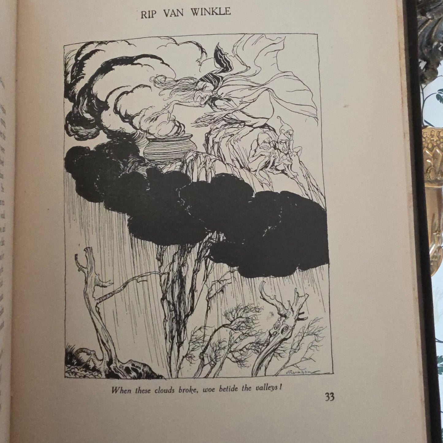 1919 Unique Copy of Rip Van Winkle in a Custom Leather Binding