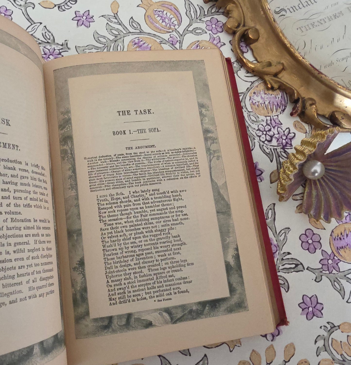 1880s The Poetical Works of William Cowper: Illustrated Antique Book