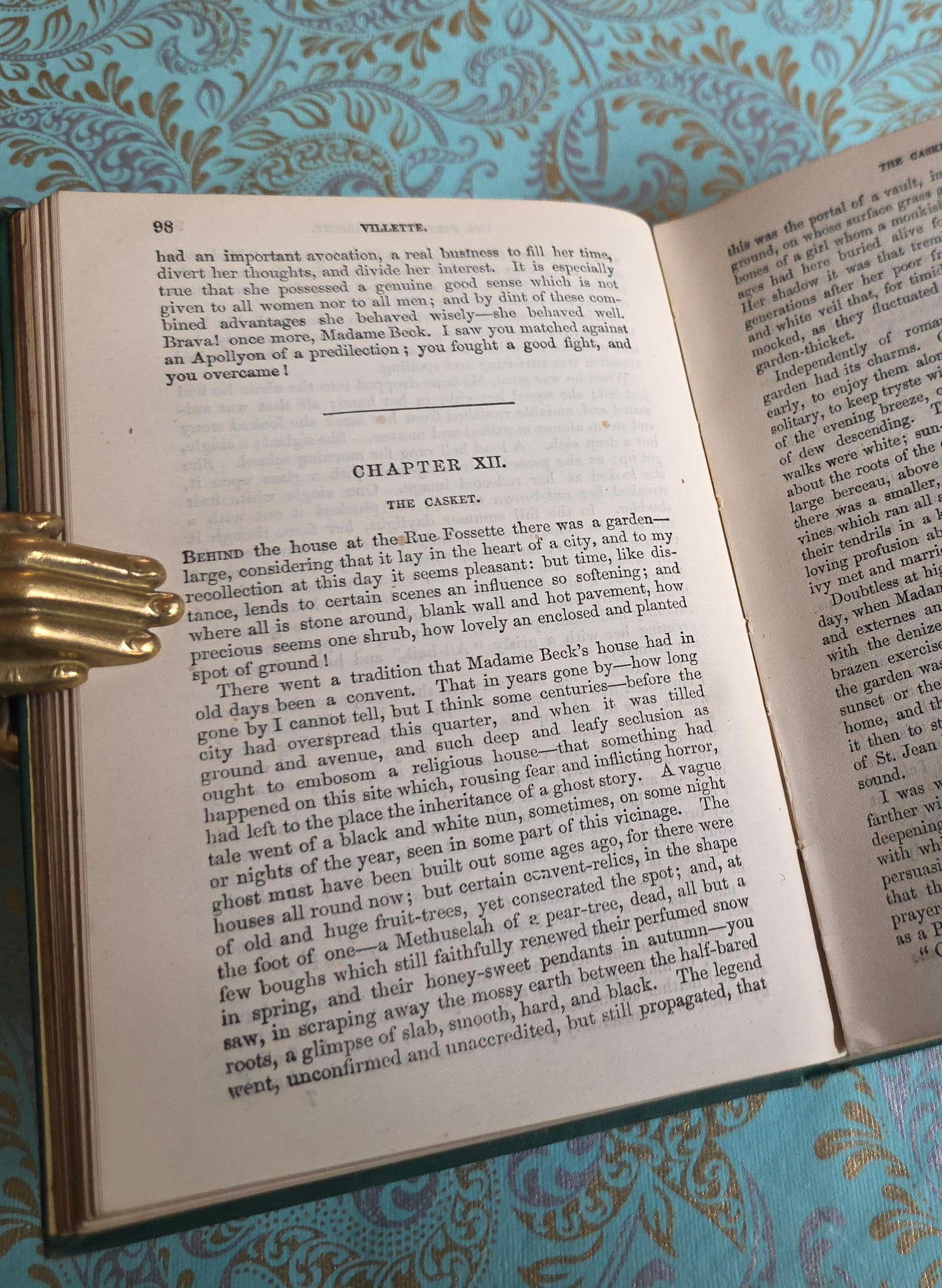 1889 Villette by Currer Bell - Antique Charlotte Bronte Book