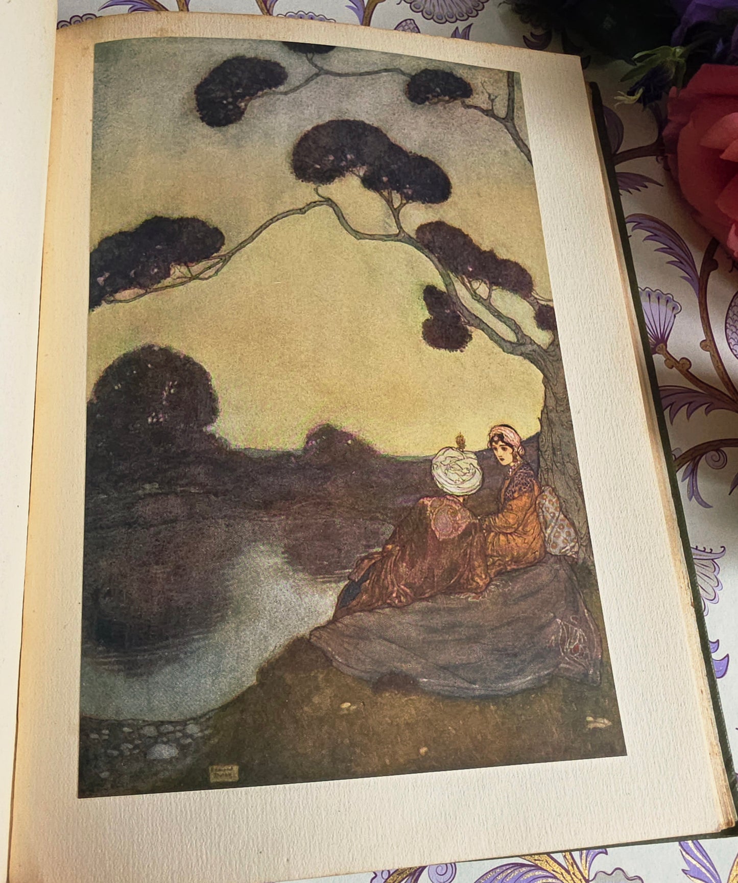 1921 The Arabian Nights Illustrated by Edmund Dulac : Antique Book