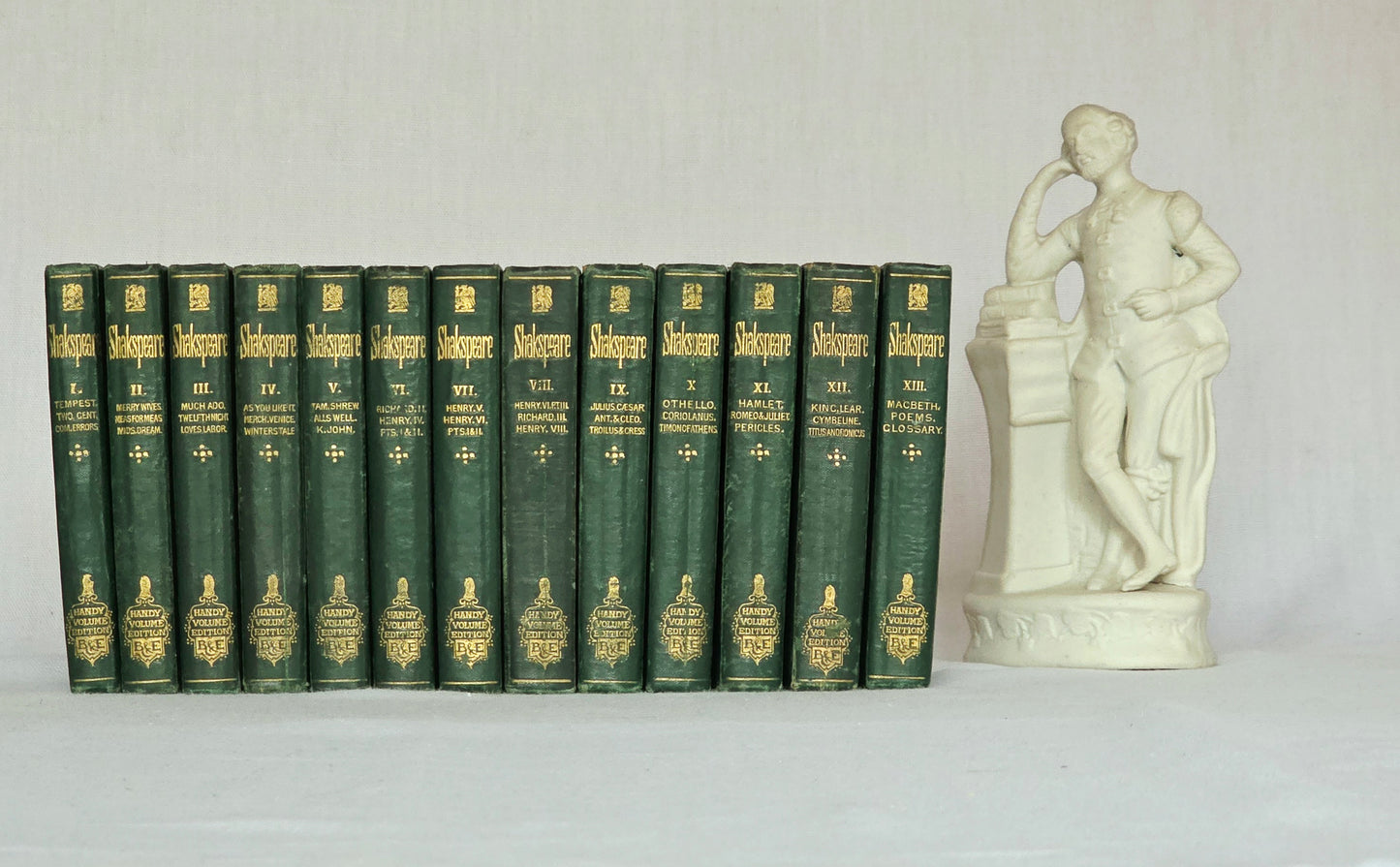 1871 The Handy Volume Shakespeare - Complete Antique Set of Pocket Books in 13 Volumes