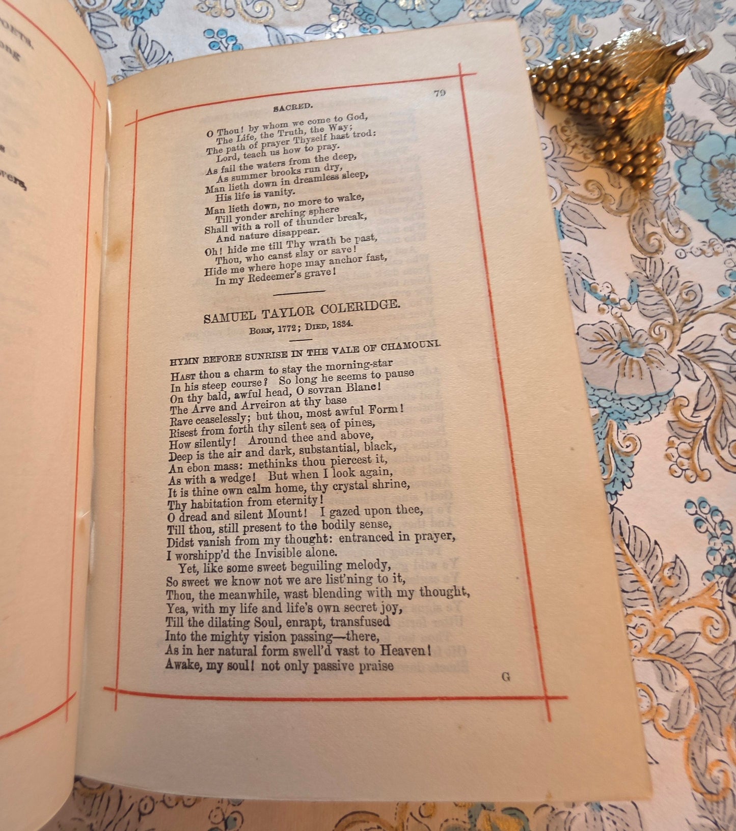 c1900 The Casquet of Gems - Choice Selections From the Poets - Antique Illustrated Book