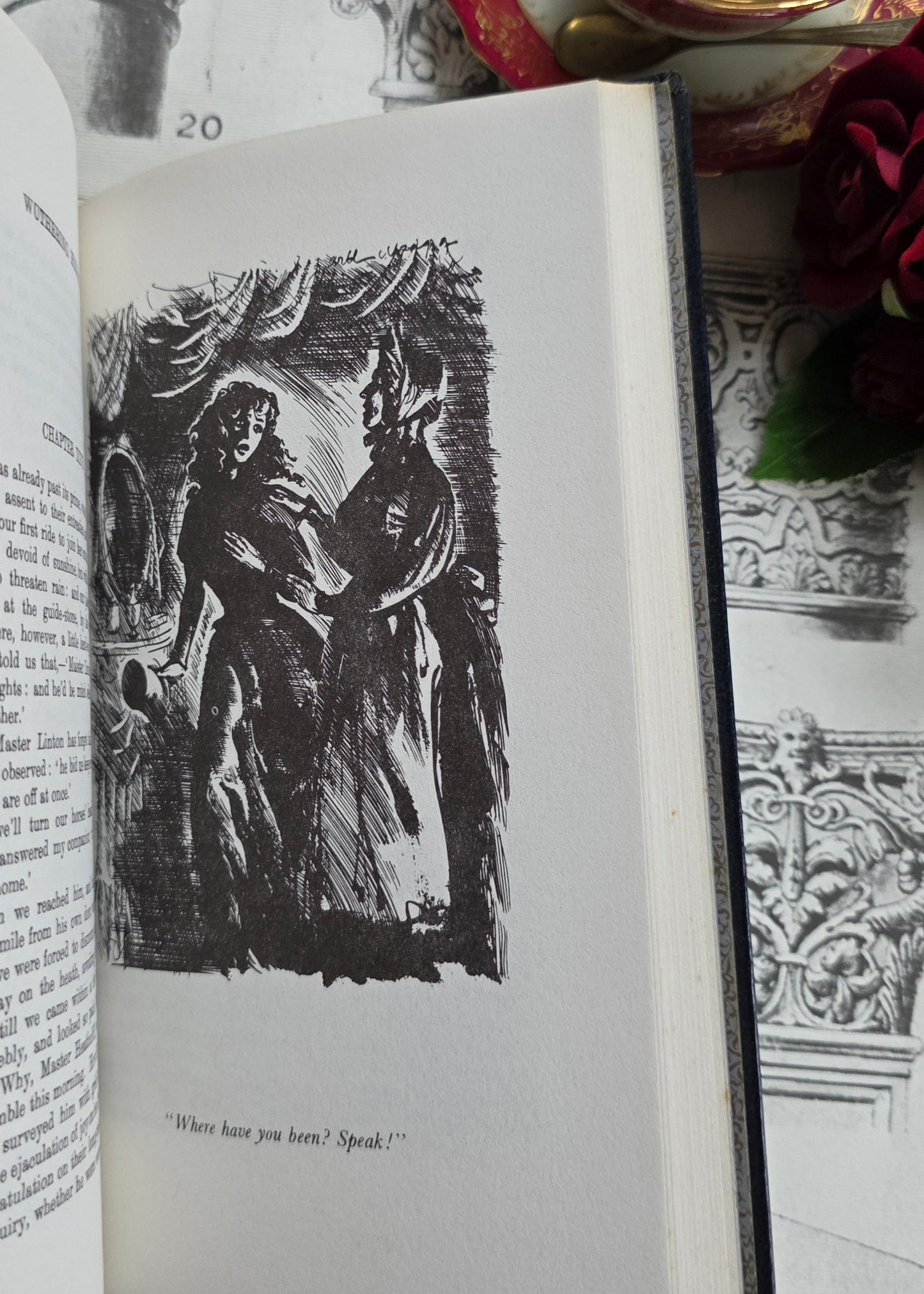 1966 Wuthering Heights by Emily Bronte : Illustrated Vintage Book