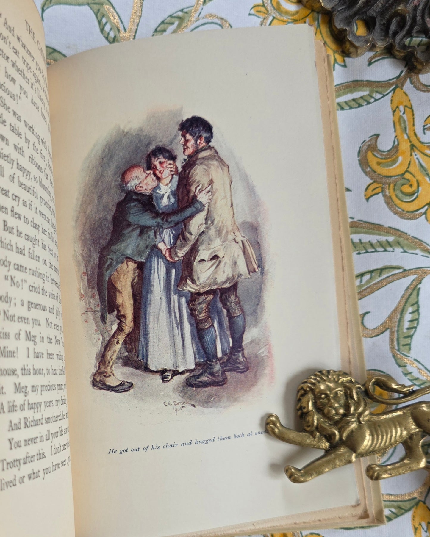 1905 The Chimes by Charles Dickens - Illustrated Antique Christmas Book
