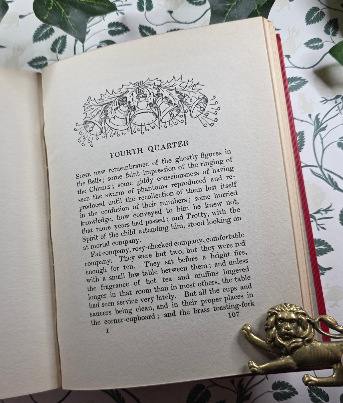 1913 The Chimes by Charles Dickens - One of the Five Christmas Books - Illustrated Antique Book