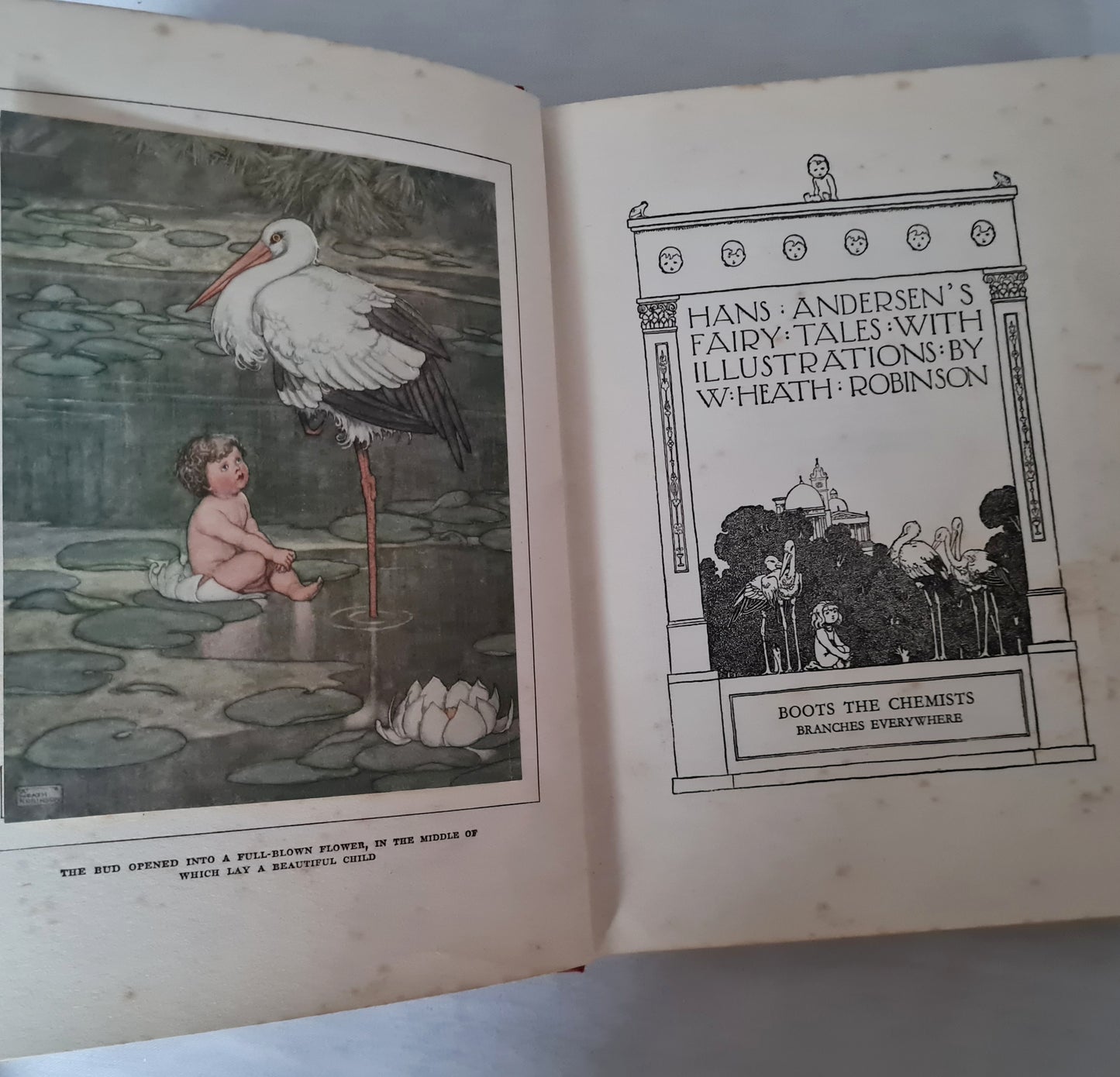 1930 Hans Andersen's Fairy Tales / Beautifully Illustrated by Heath Robinson / Boots the Chemists, London / With Scarce Dust Jacket