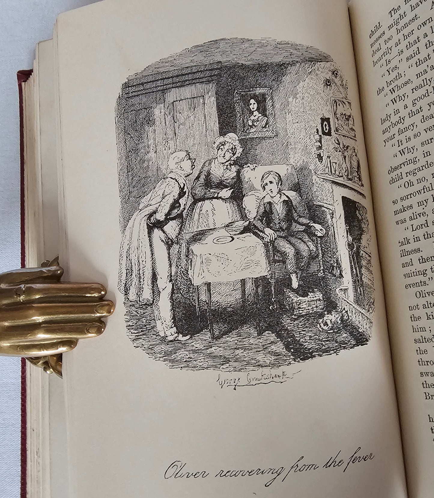 1930s Oliver Twist and Sketches by Boz by Charles Dickens / Vintage Hardback Book in Good Condition / Illustrated / Waverley & Co., London