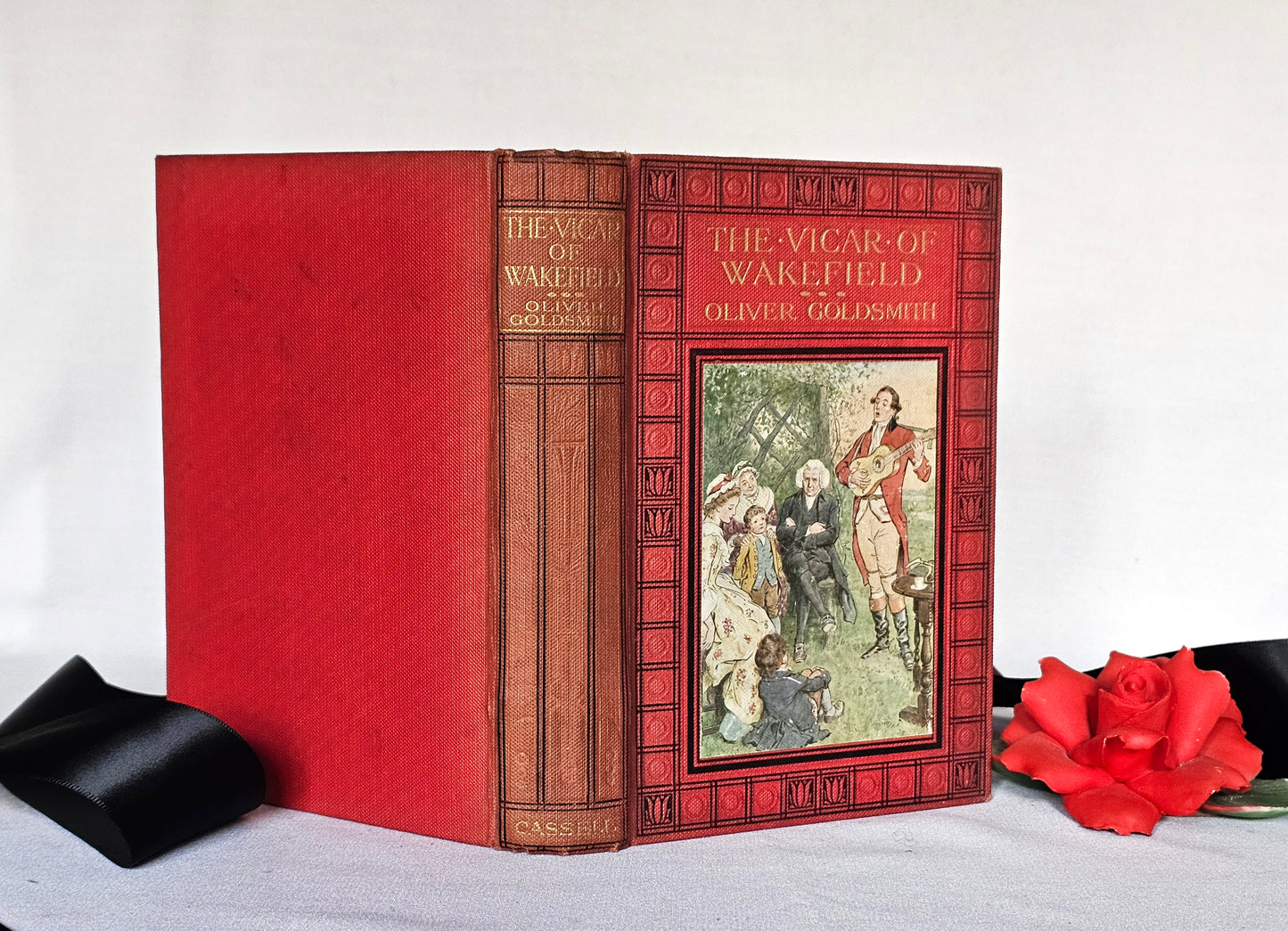 c1908 The Vicar of Wakefield and Poems by Oliver Goldsmith / Cassell & Company London / With Four Illustrations by CE Brock / Good Condition