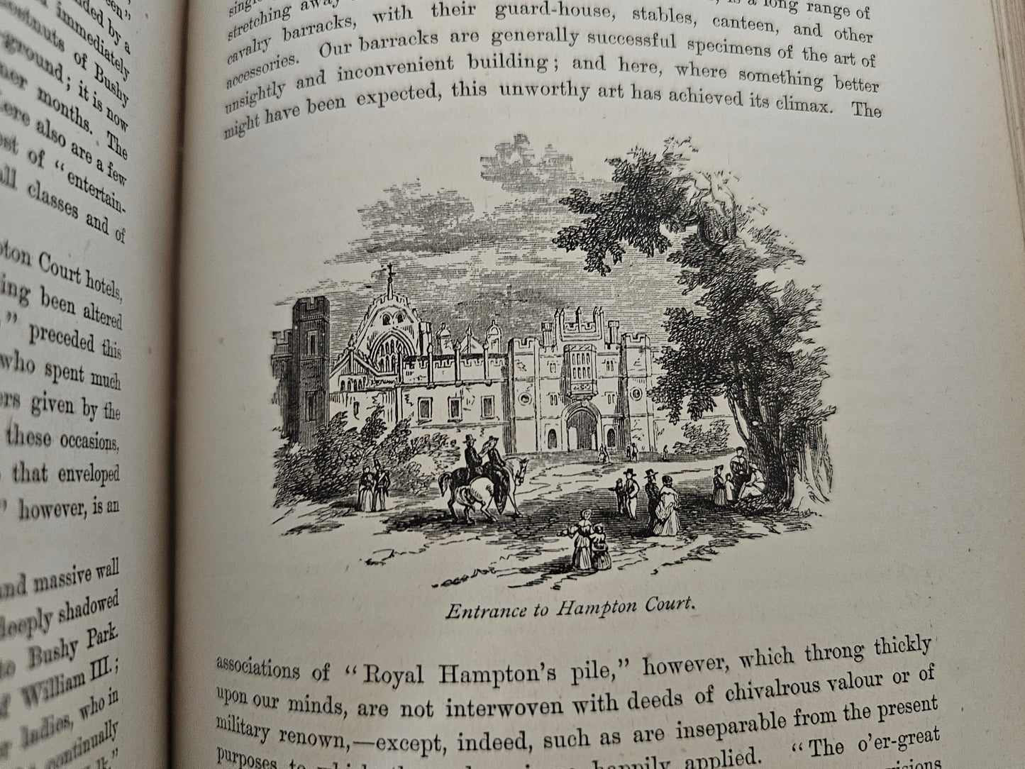 1877 The Book of the Thames From Its Rise to its Fall by Mr & Mrs Hall / JS Virtue, London / Richly Illustrated / With WEAR to the Leather