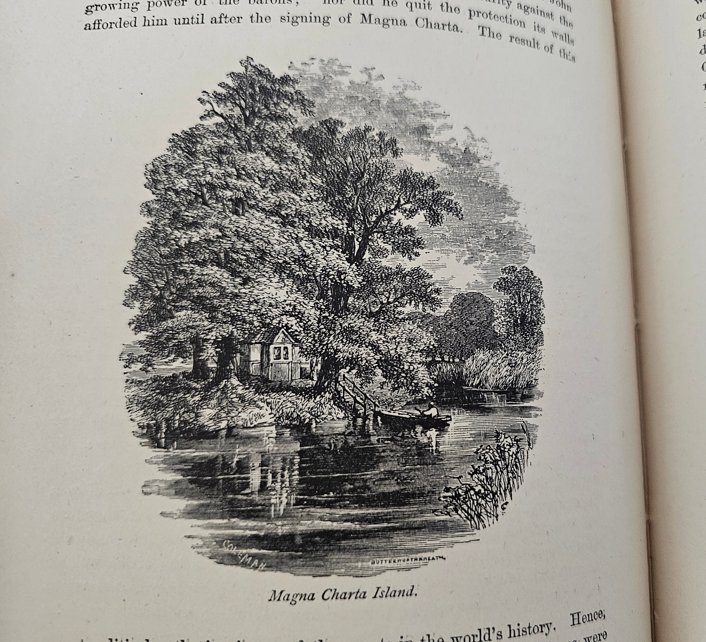 1877 The Book of the Thames From Its Rise to its Fall by Mr & Mrs Hall / JS Virtue, London / Richly Illustrated / With WEAR to the Leather