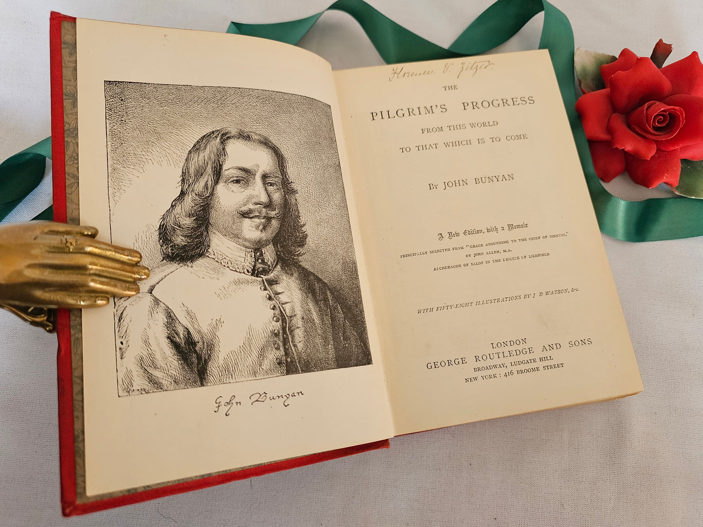 1890s Pilgrim's Progress by John Bunyan / George Routledge, London / Beautifully Decorative / Richly Illustrated / In Excellent Condition