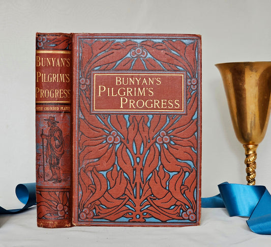 1890s Pilgrim's Progress by John Bunyan / George Routledge, London / Beautifully Decorative / Richly Illustrated / Rebacked / Good Condition