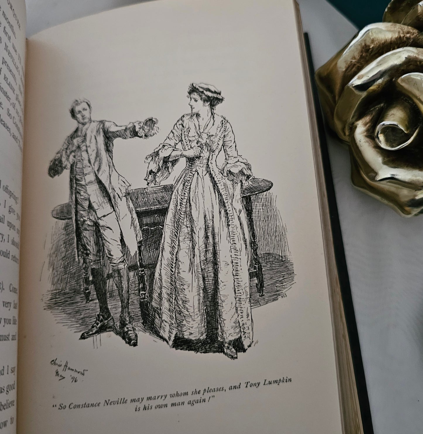 1896 The Comedies of Oliver Goldsmith / George Allen, London / Richly Illustrated / Gilt Edged Pages / In Very Good Condition