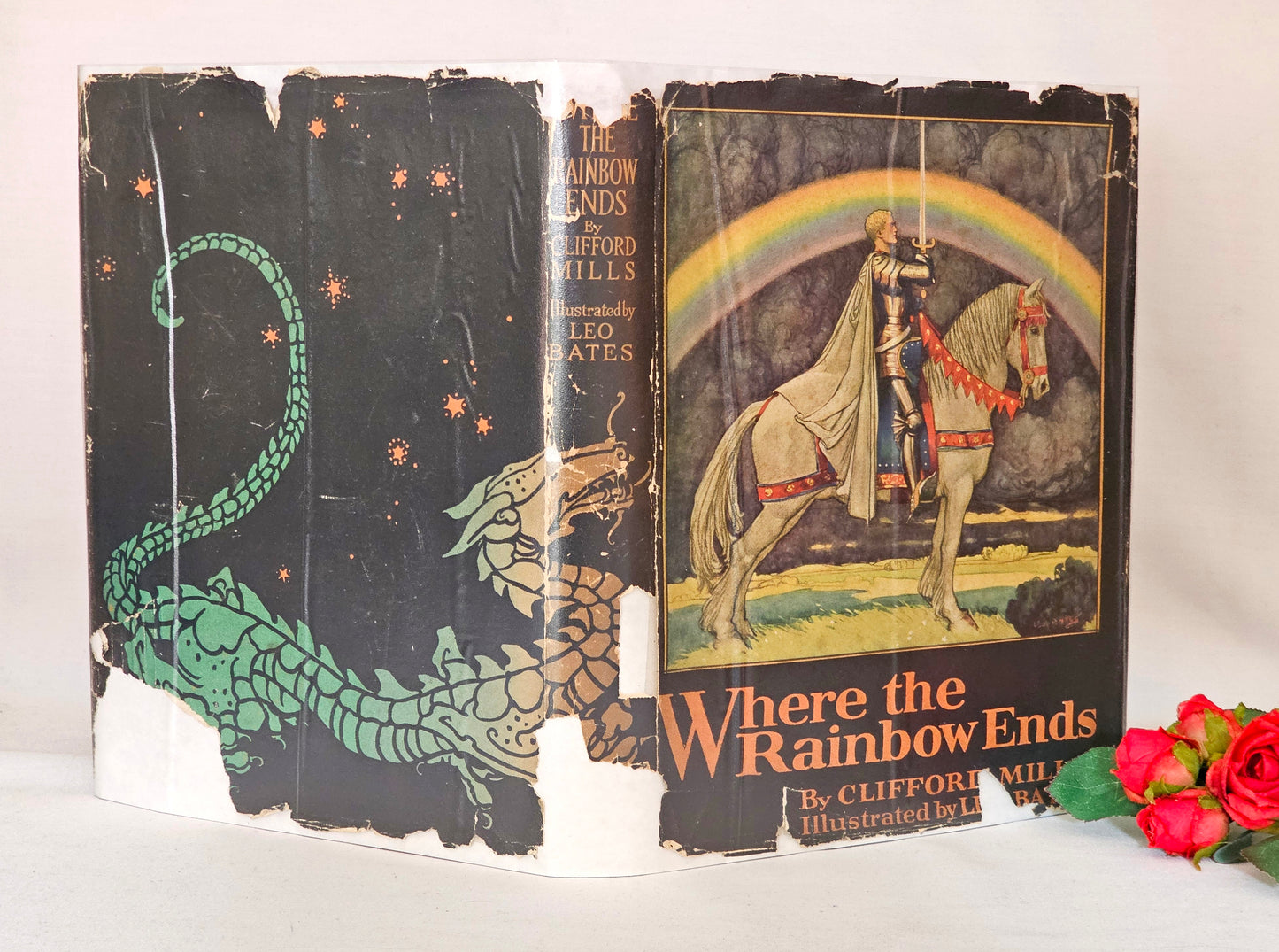 1920s Where the Rainbow Ends by Clifford Mills / Incredibly Scarce Esp. in Dust Wrapper / Hodder & Stoughton, London / Richly Illustrated