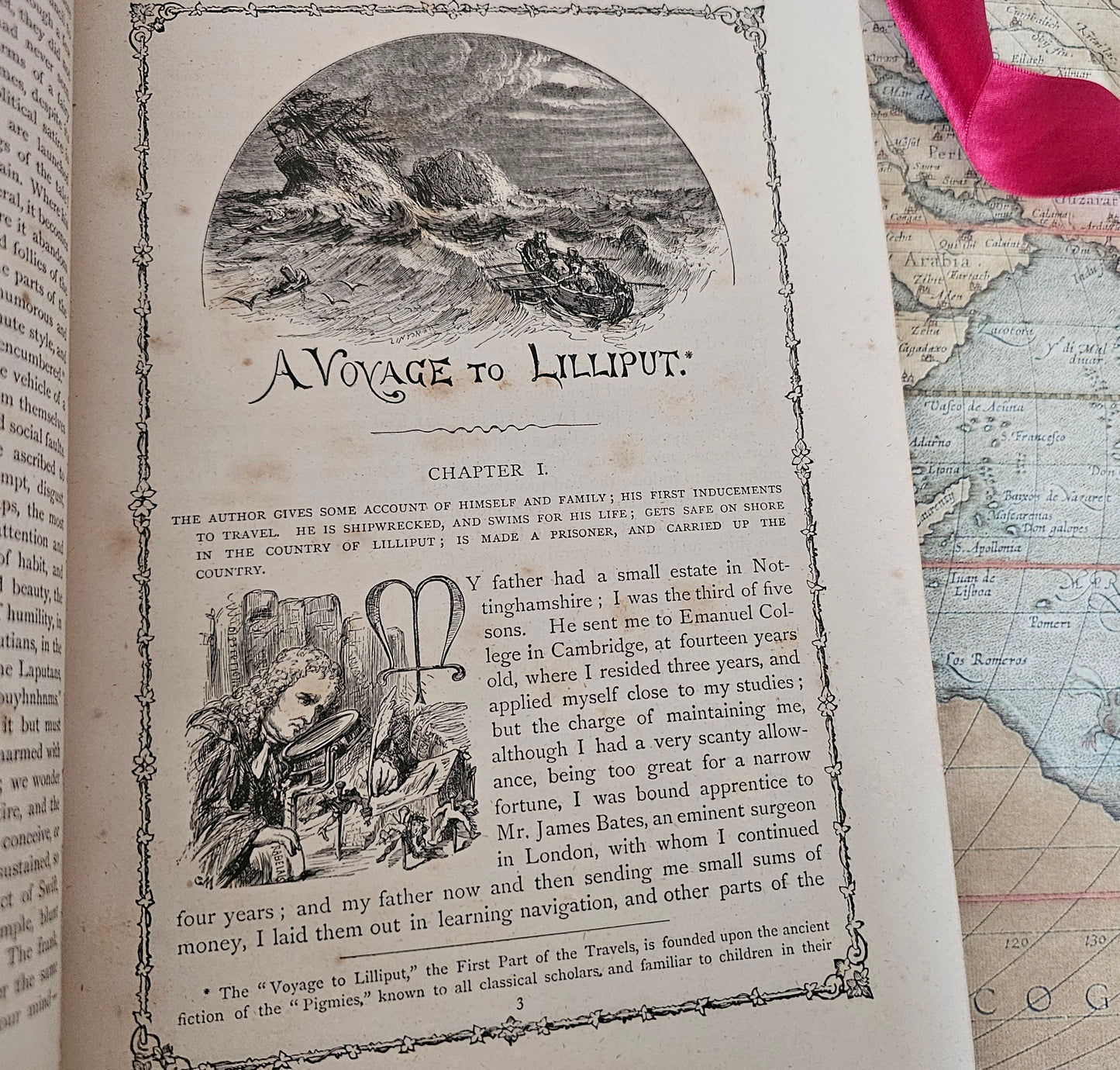 c1870 Gulliver's Travels Into Several Remote Regions of the World by Dean Swift / Cassell Petter & Galpin, London / Beautiful Illustrations