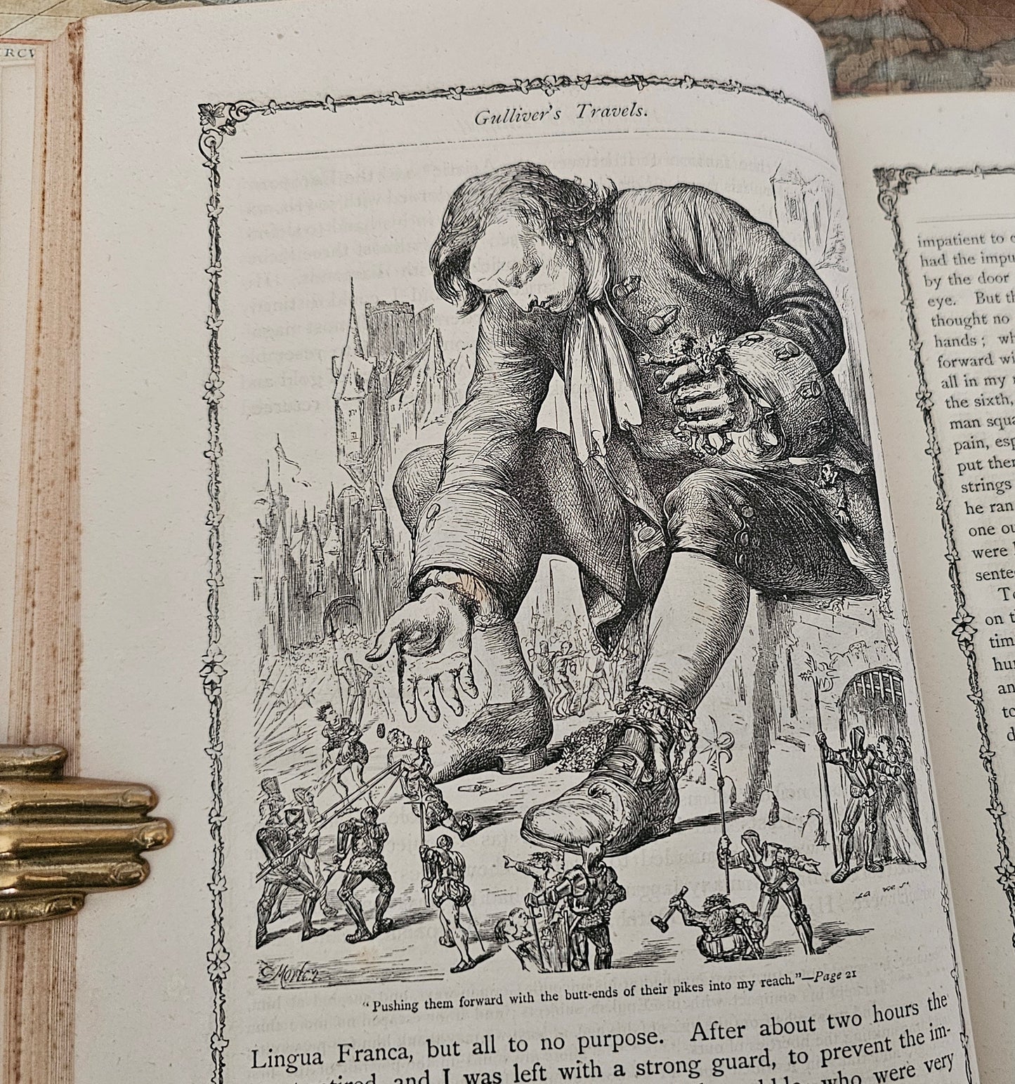 c1870 Gulliver's Travels Into Several Remote Regions of the World by Dean Swift / Cassell Petter & Galpin, London / Beautiful Illustrations