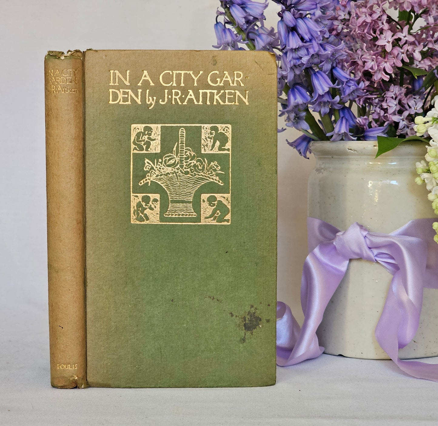 1913 In a City Garden by JR Aitken / With Seven Charming Botanical Illustrations / Antique Book About the Royal Botanical Garden, Edinburgh