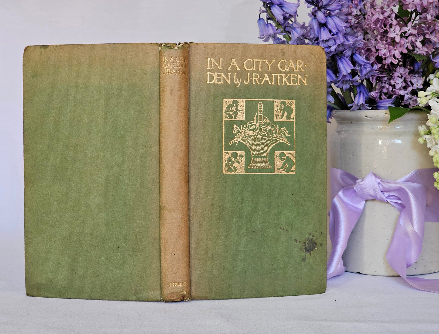 1913 In a City Garden by JR Aitken / With Seven Charming Botanical Illustrations / Antique Book About the Royal Botanical Garden, Edinburgh