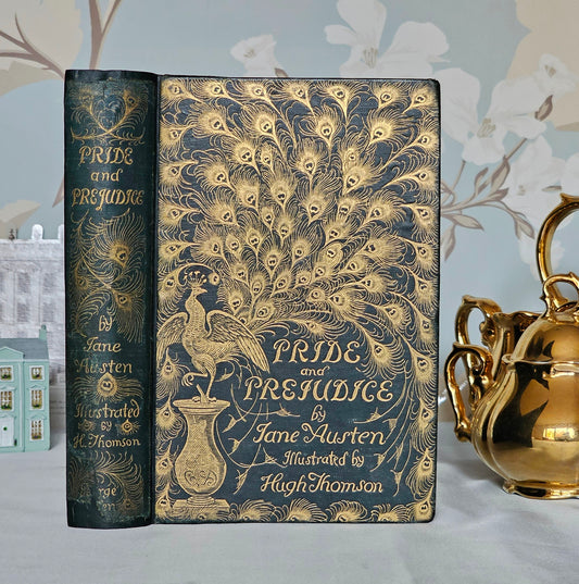 1895 Pride and Prejudice by Jane Austen / The Peacock Edition / George Allen, London / REBACKED - In Good Condition / Illustrated by Hugh Thomson