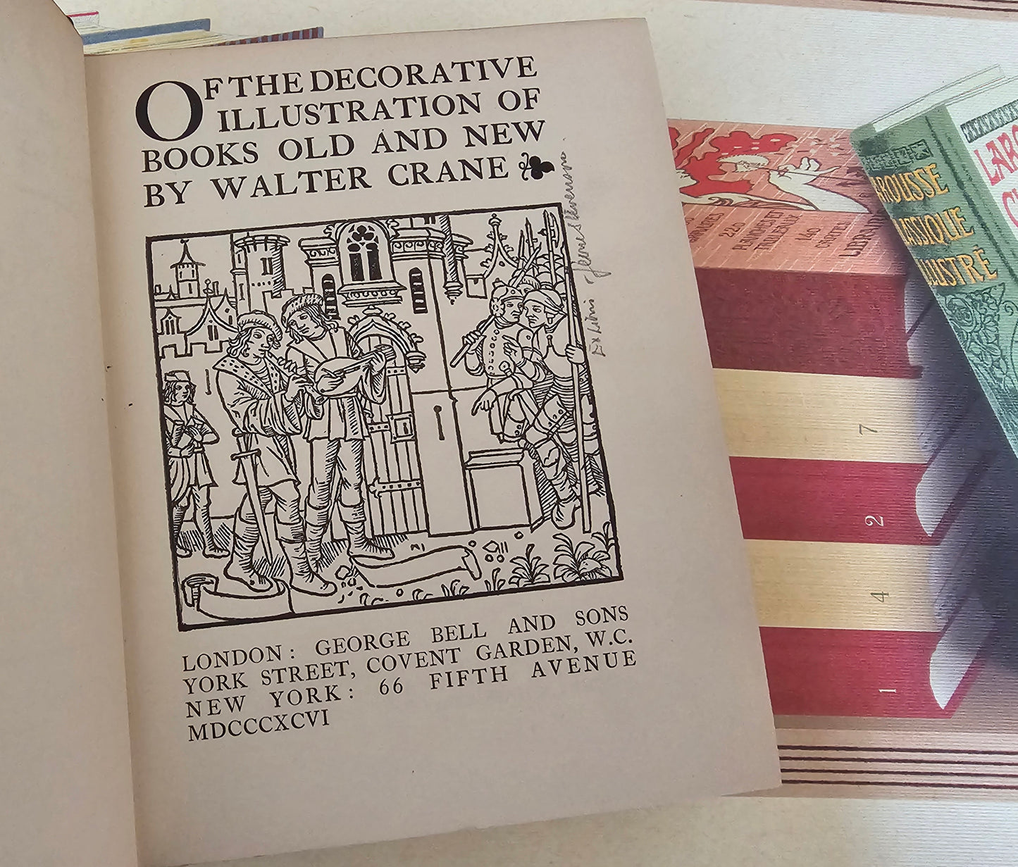 1896 Of the Decorative Illustration of Books Old and New by Walter Crane / George Bell & Sons, London / Richly Illustrated / Fine Binding