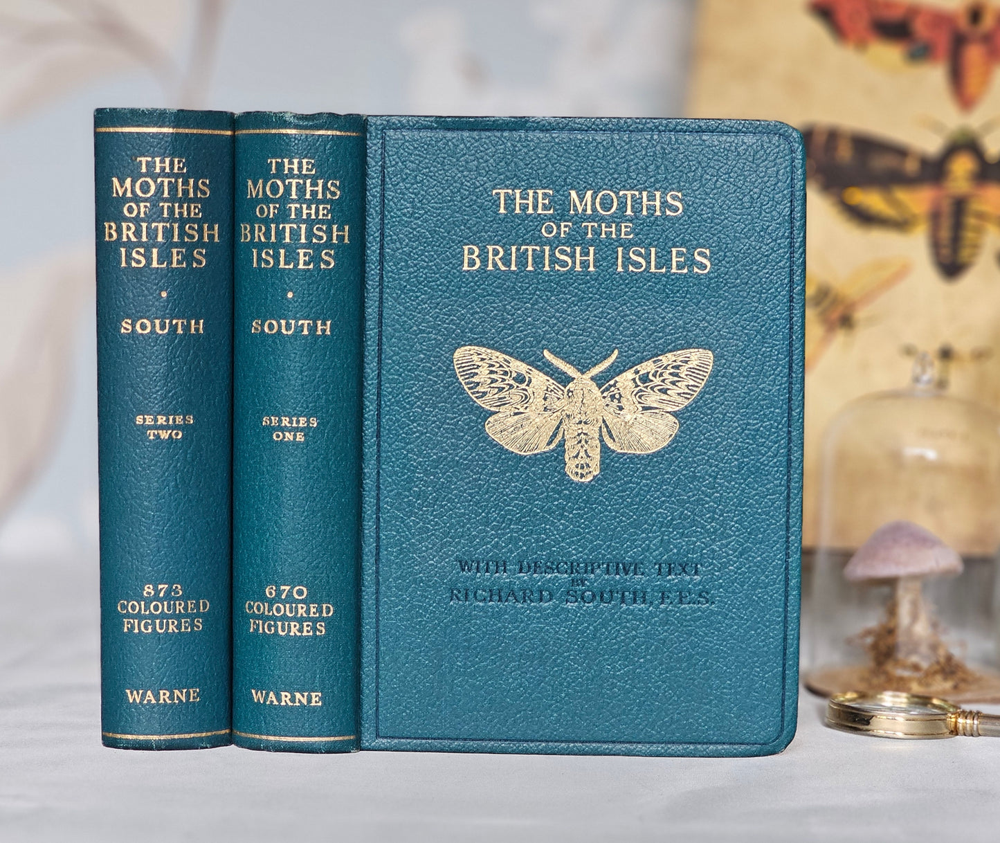 1946 The Moths of the British Isles Series One & Two / Frederick Warne, London / Numerous Illustrations in Colour / In Excellent Condition