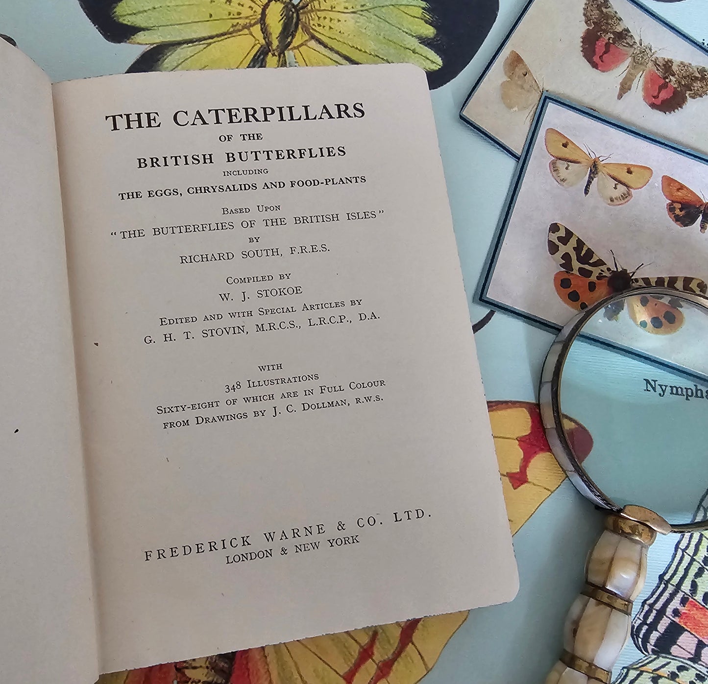 1944 The Caterpillars of the British Butterflies / Frederick Warne & Co, Ltd / Numerous Illustrations in Colour and BW / Scarce Dust Jacket