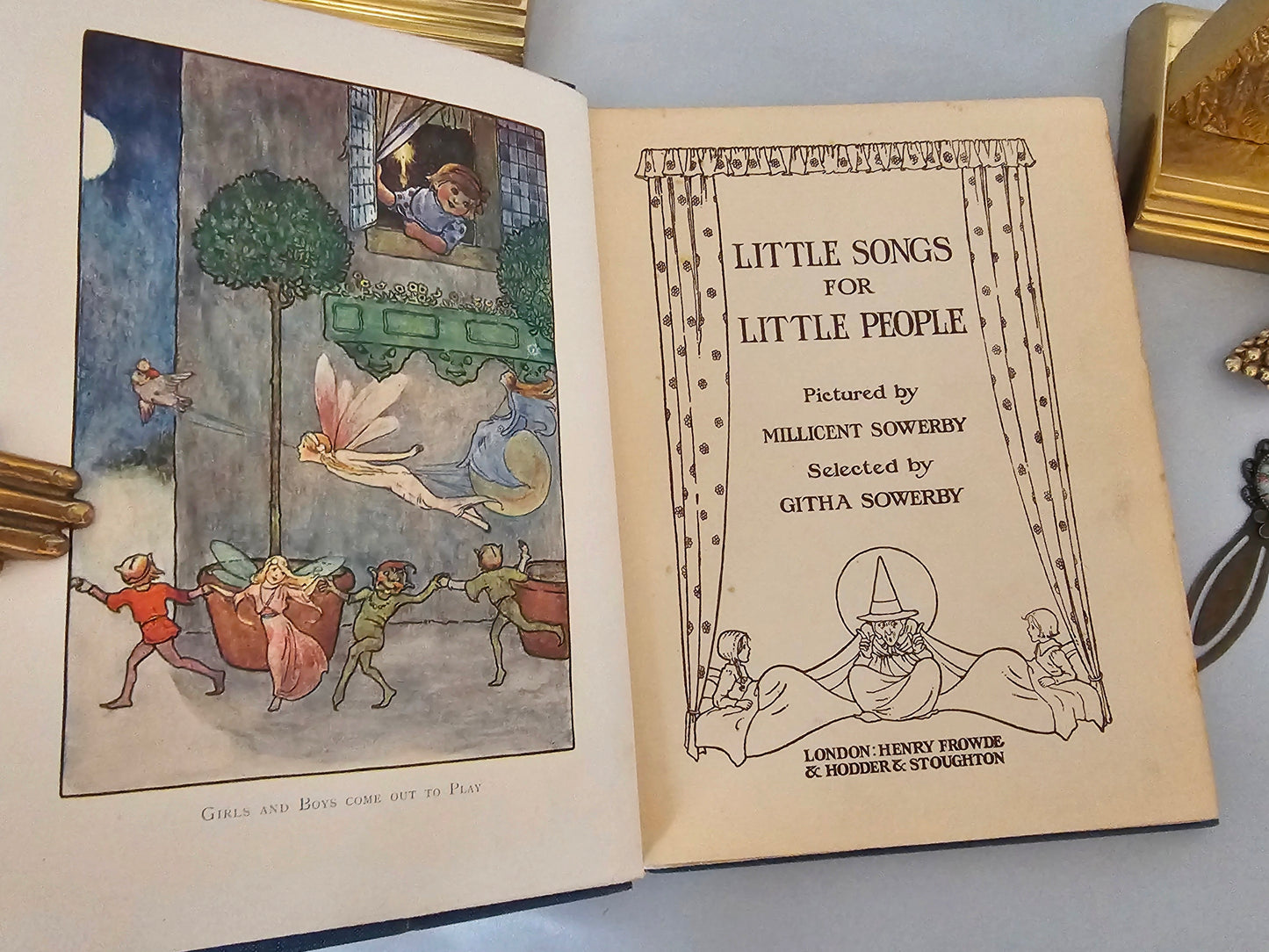 1911 Little Songs For Little People Told by Githa Sowerby and Illustrated by Millicent Sowerby / Decorated With Twelve Lovely Colour Plates