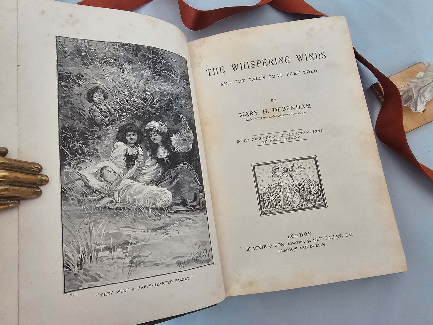 1895 The Whispering Winds by Mary Debenham / Scarce / Talwin Morris Design to Boards / Blackie & Son, London / Illustrated / With Some WEAR