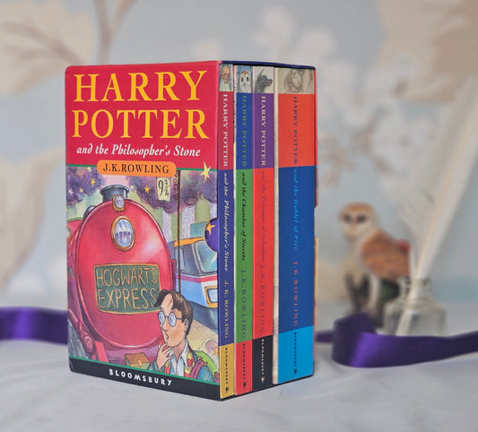 Collector's Harry Potter Four Book Set / 2000, Bloomsbury, London / In Very Good Condition / Slipcase Box / First Four Books / Vintage