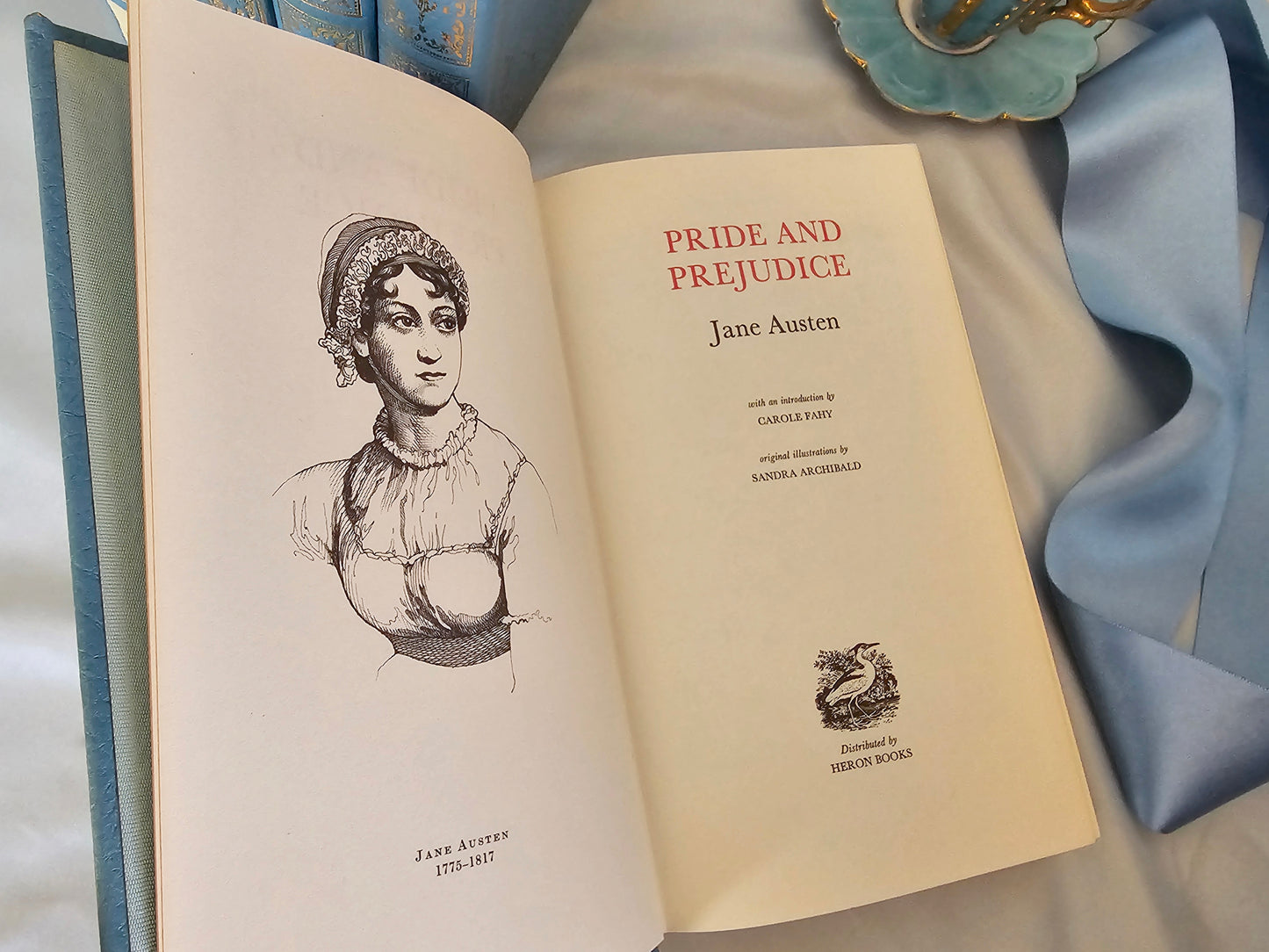 The Complete Novels of Jane Austen in Five Volumes / 23ct Gold on Real Lambskin Luxury Edition / Stunning and Scarce Collector's Edition