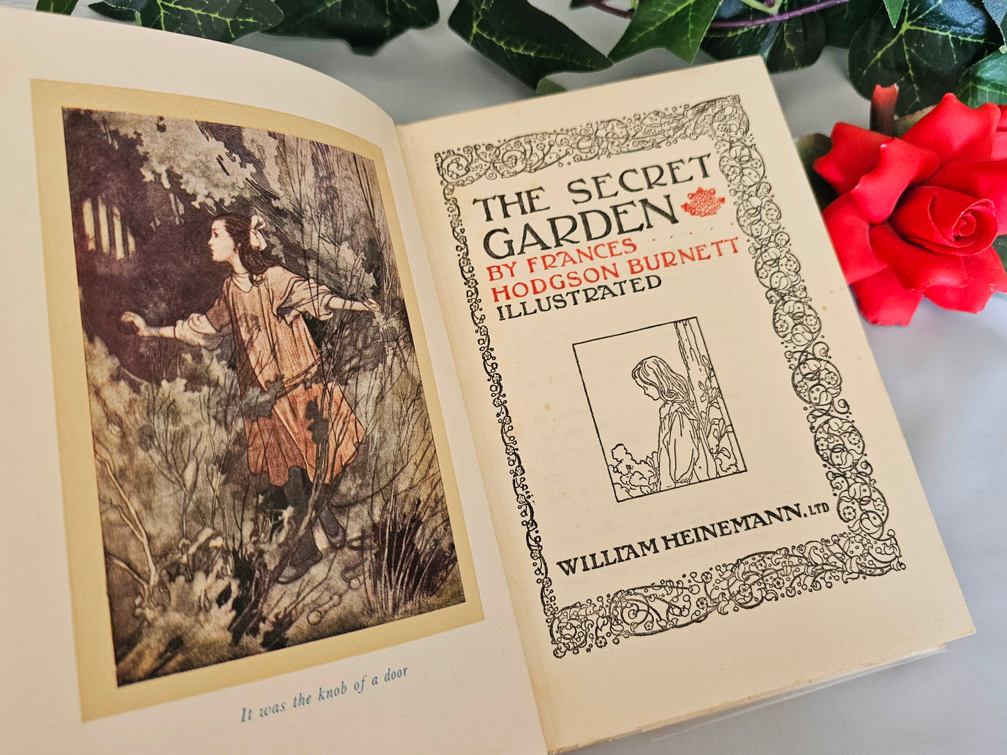 1960 The Secret Garden by Frances Hodgson Burnett / W Heinemann London / Eight Colour Plates by Charles Robinson / In Scarce Wrapper