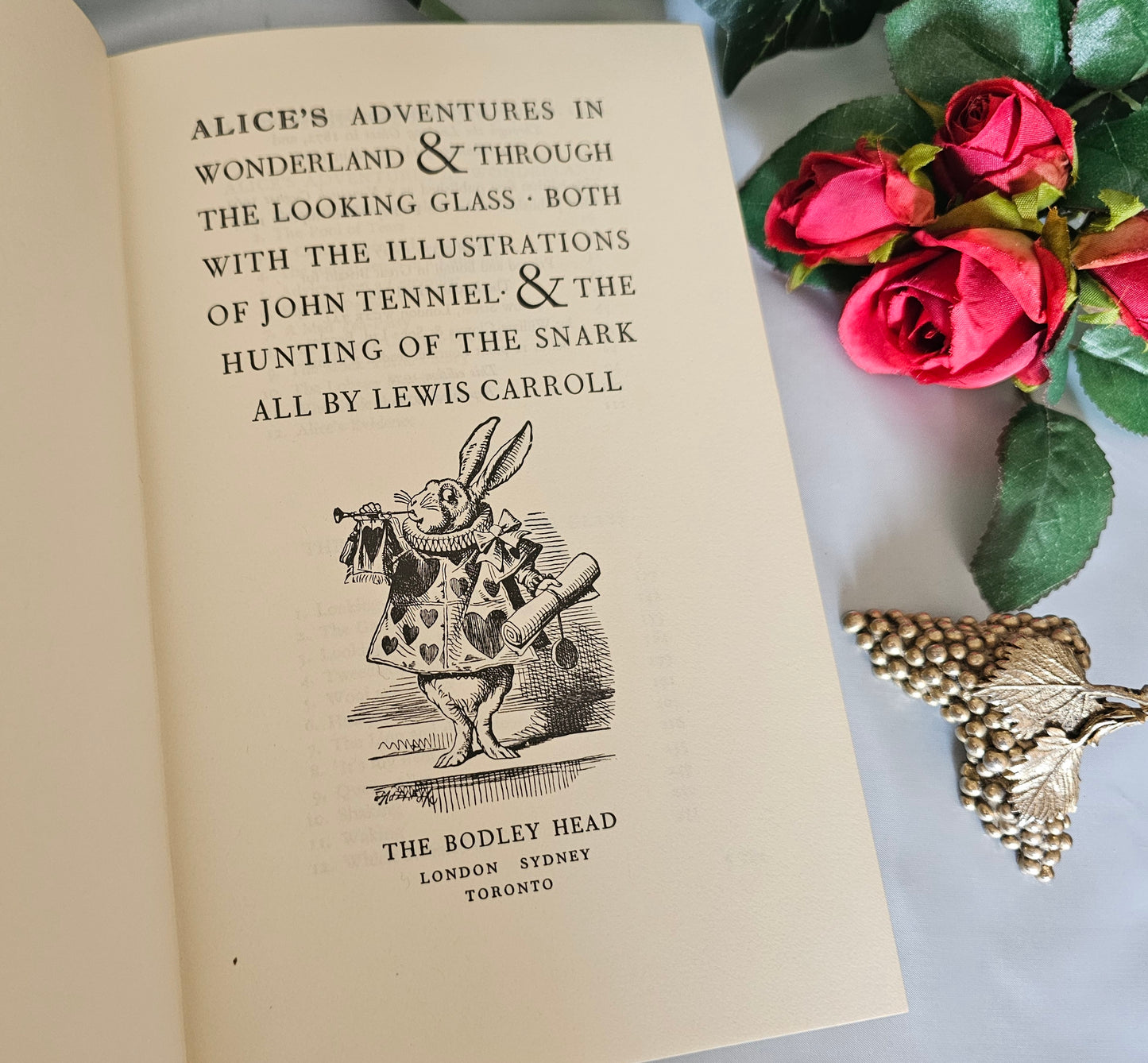 1975 Alice's Adventures in Wonderland / Through the Looking-Glass / The Hunting of the Snark / Three Books in One Volume / The Bodley Head