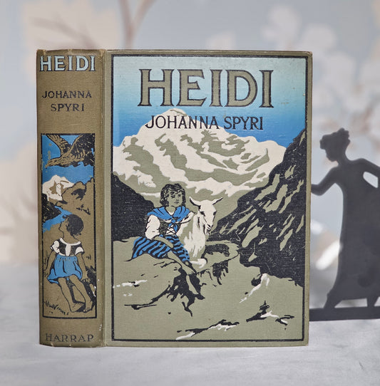 1930 Heidi by Johanna Spyri / George Harrap & Co., Ltd of London / Eight Colour Plate by Anne Anderson / Lovely Vintage Hardback Book