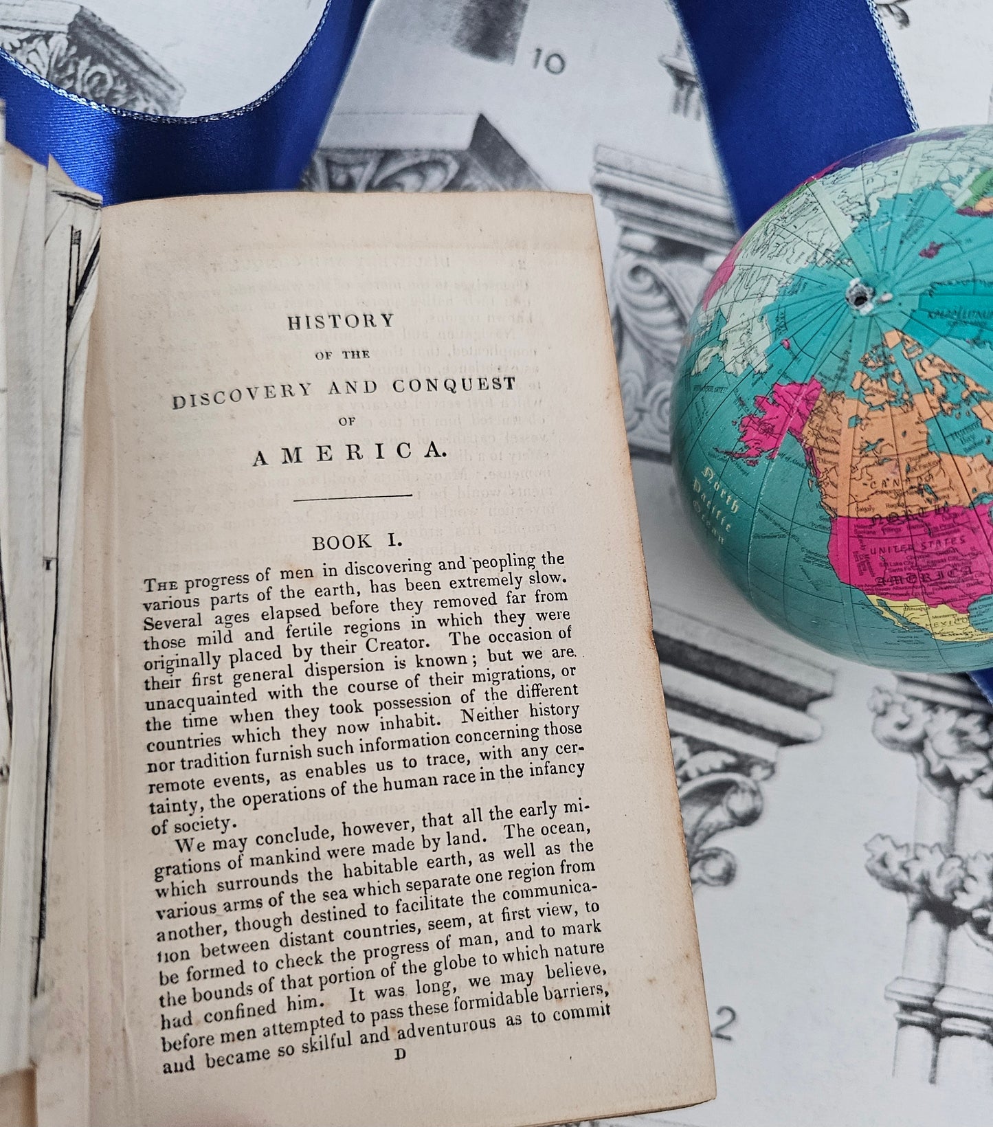 1853 The History of Discovery and Conquest of America by W Robertson / With Two Folding Maps / Good Condition / Antique Book 171 Years Old