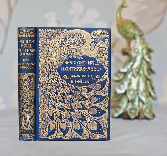 1896 Headlong Hall and Nightmare Abbey by T Love Peacock / Macmillan & Co., London / Beautiful Turbayne Boards / Highly Sought After / VGC